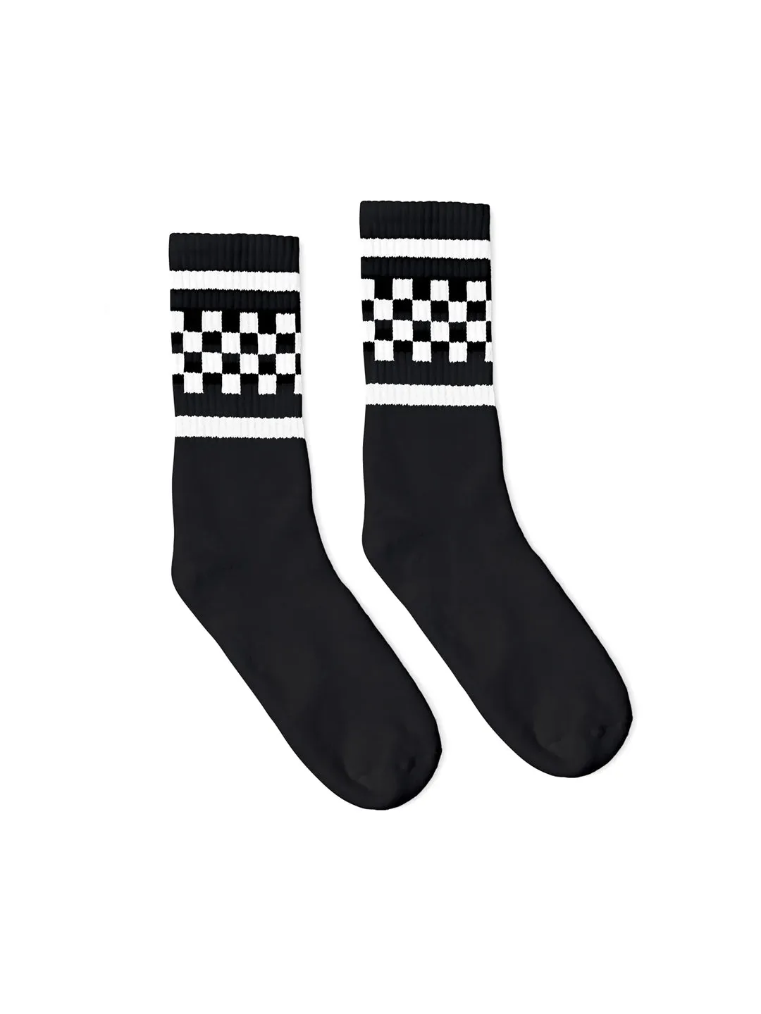 Black Checkered Socks