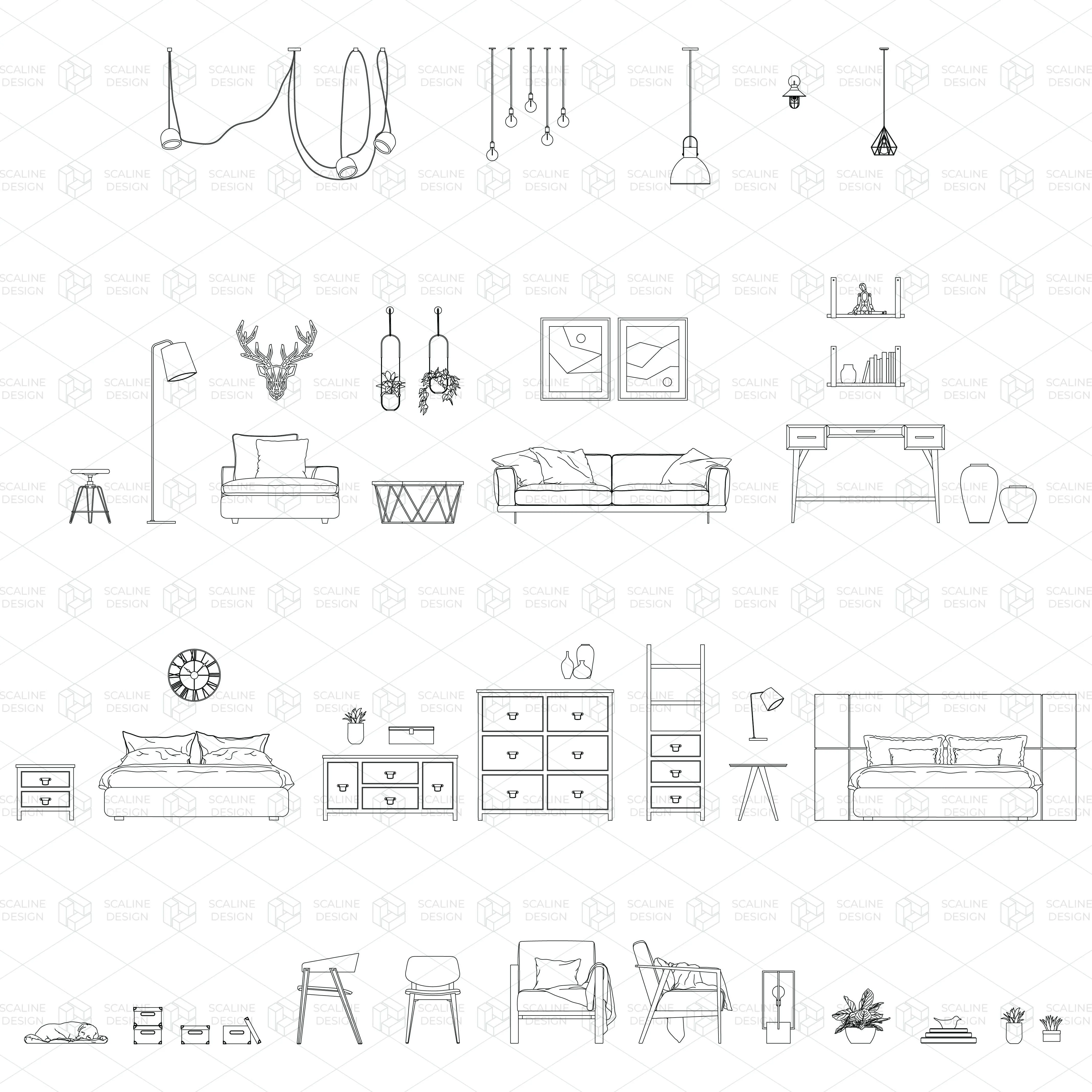 CAD & Vector Industrial Style Home Decor