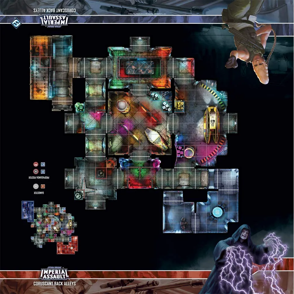 Fantasy Flight Games Star Wars Imperial Assault Coruscant Back Alley Mat SWI61