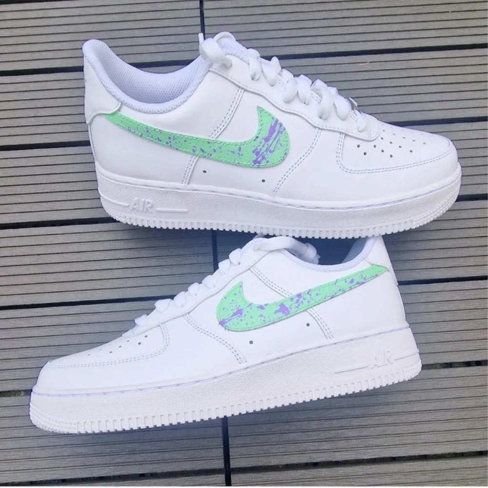 Green Purple Splash Custom Air Force 1
