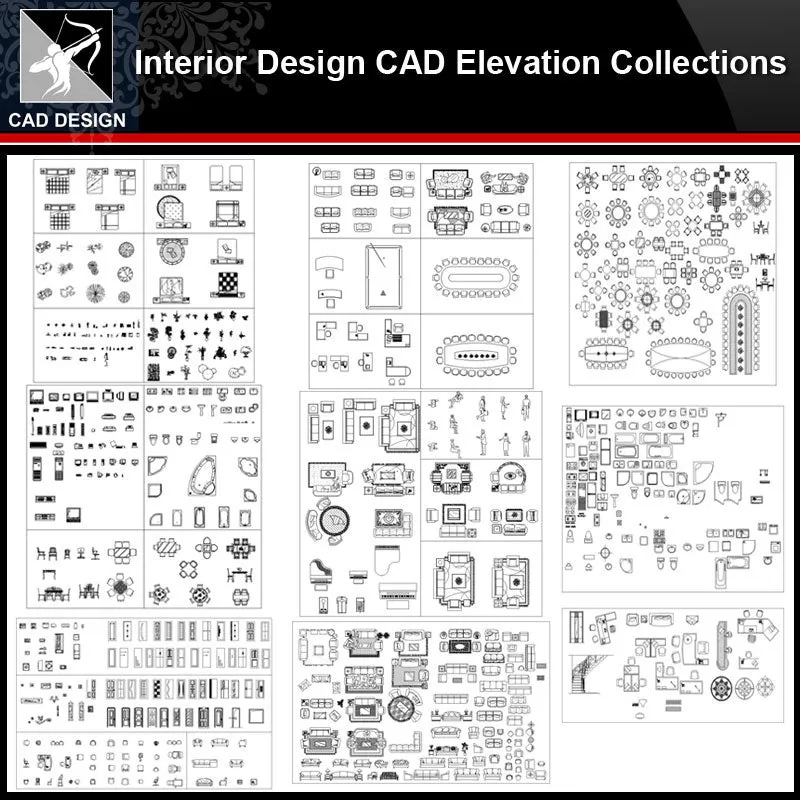 ★【Interior Design Autocad Elevation Collections V.2】All kinds of CAD Elevation Bundle