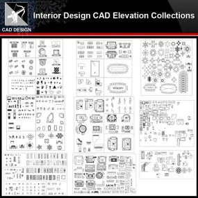 ★【Interior Design Autocad Elevation Collections V.2】All kinds of CAD Elevation Bundle
