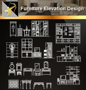 ★Interior Design CAD Blocks -Furniture Elevation Design