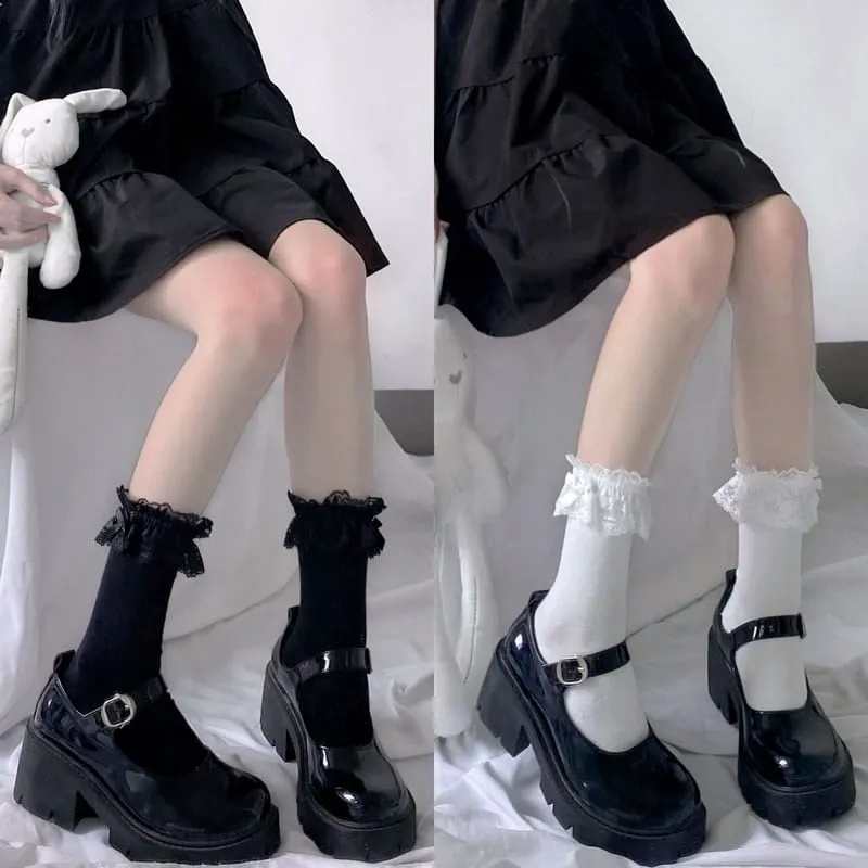 Lolita Sweet Lace Bowknot Socks