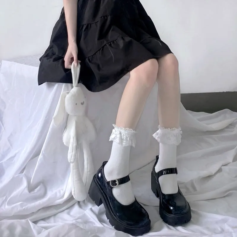 Lolita Sweet Lace Bowknot Socks