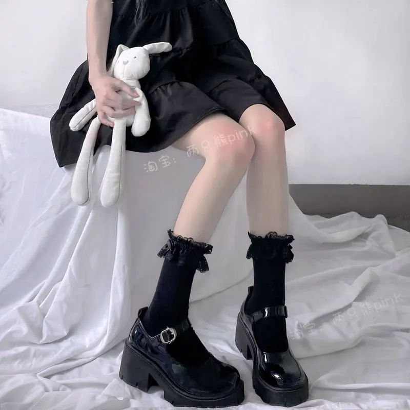 Lolita Sweet Lace Bowknot Socks
