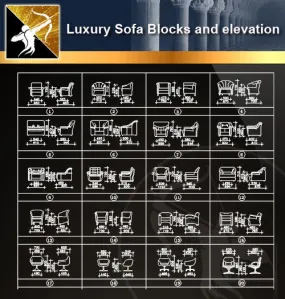 ★Luxury Sofa Blocks and elevation