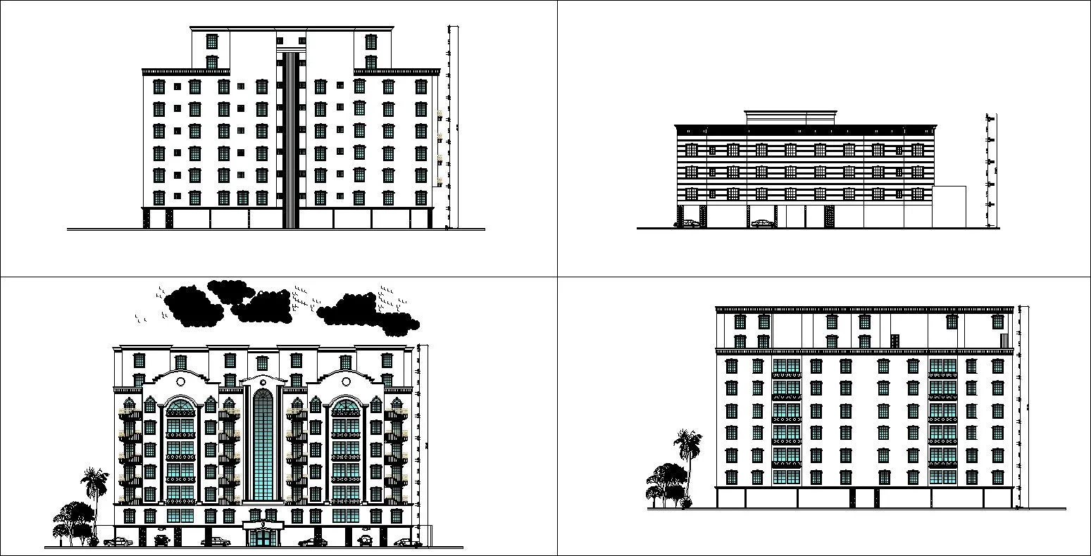 ★【Over 170  Architecture Elevation,Building elevation CAD Design,Details,Elevation Collection】Facade design, building facade, home facade, building facade@Autocad Blocks,Drawings,CAD Details,Elevation