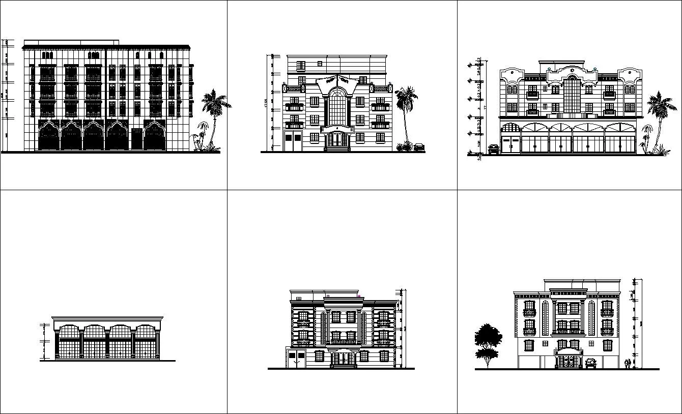 ★【Over 170  Architecture Elevation,Building elevation CAD Design,Details,Elevation Collection】Facade design, building facade, home facade, building facade@Autocad Blocks,Drawings,CAD Details,Elevation