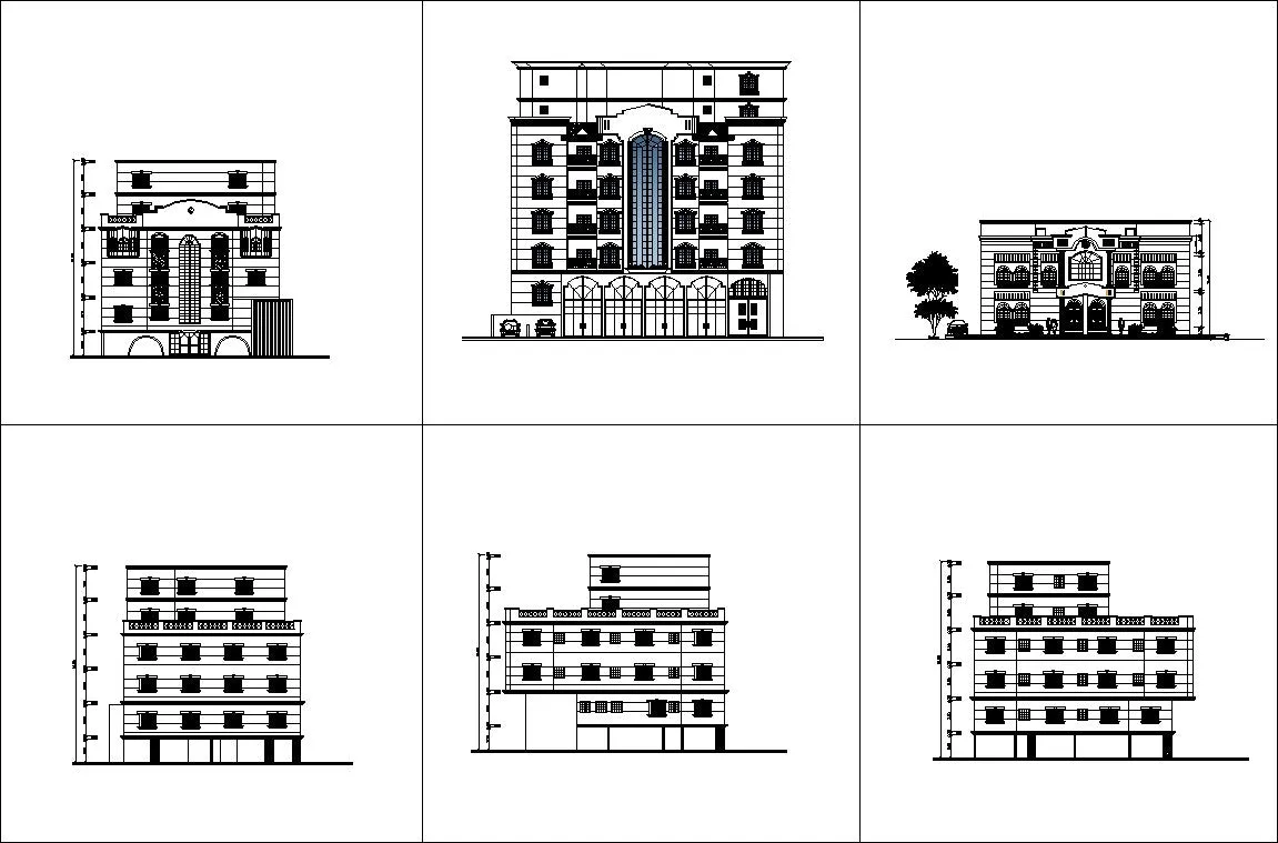 ★【Over 170  Architecture Elevation,Building elevation CAD Design,Details,Elevation Collection】Facade design, building facade, home facade, building facade@Autocad Blocks,Drawings,CAD Details,Elevation