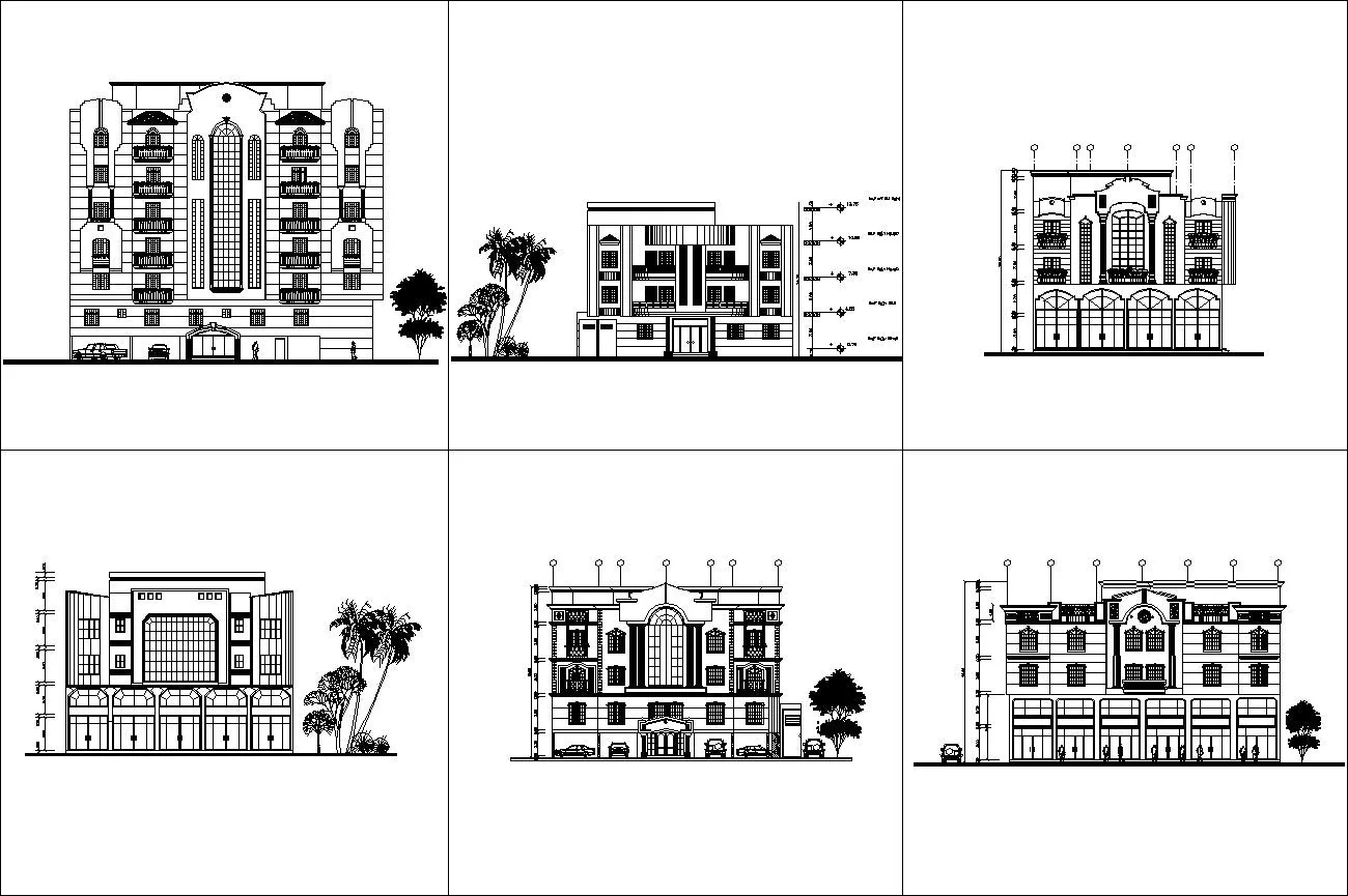 ★【Over 170  Architecture Elevation,Building elevation CAD Design,Details,Elevation Collection】Facade design, building facade, home facade, building facade@Autocad Blocks,Drawings,CAD Details,Elevation