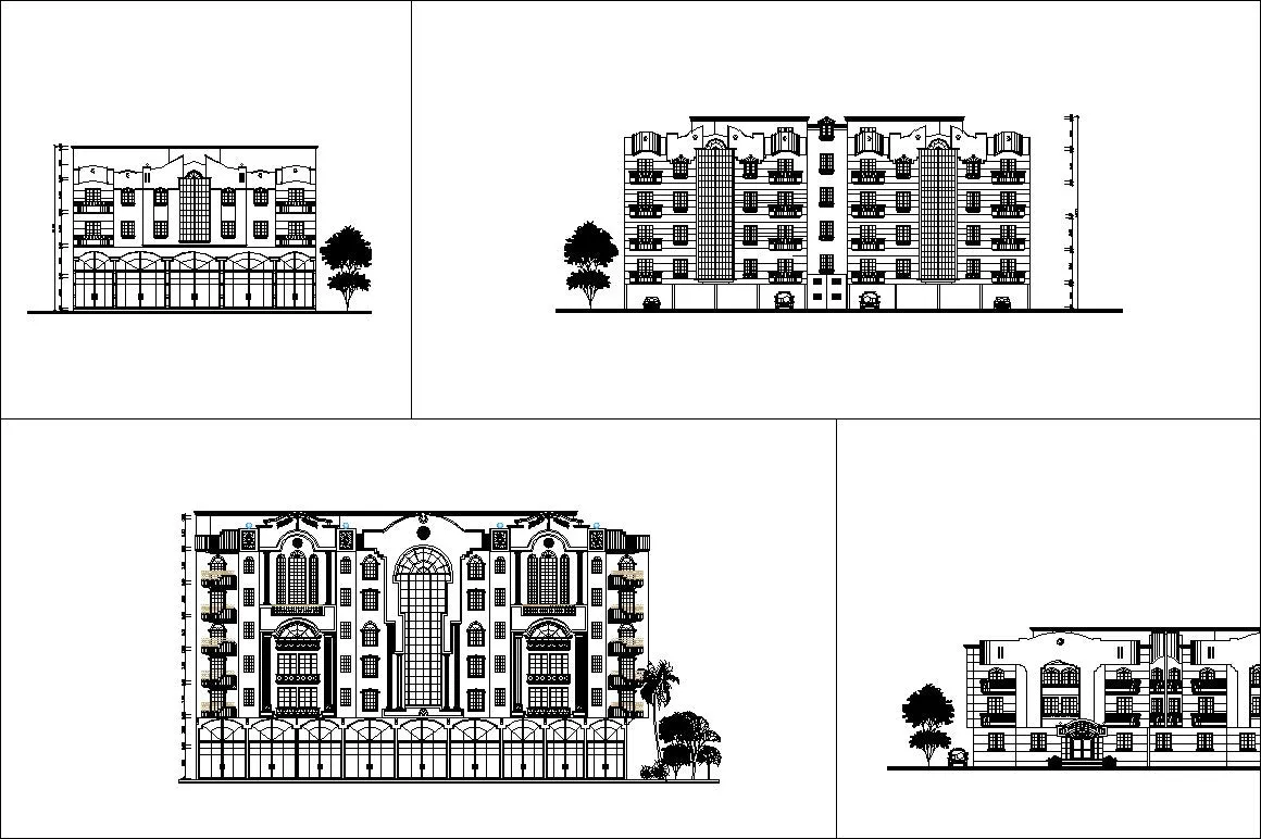 ★【Over 170  Architecture Elevation,Building elevation CAD Design,Details,Elevation Collection】Facade design, building facade, home facade, building facade@Autocad Blocks,Drawings,CAD Details,Elevation