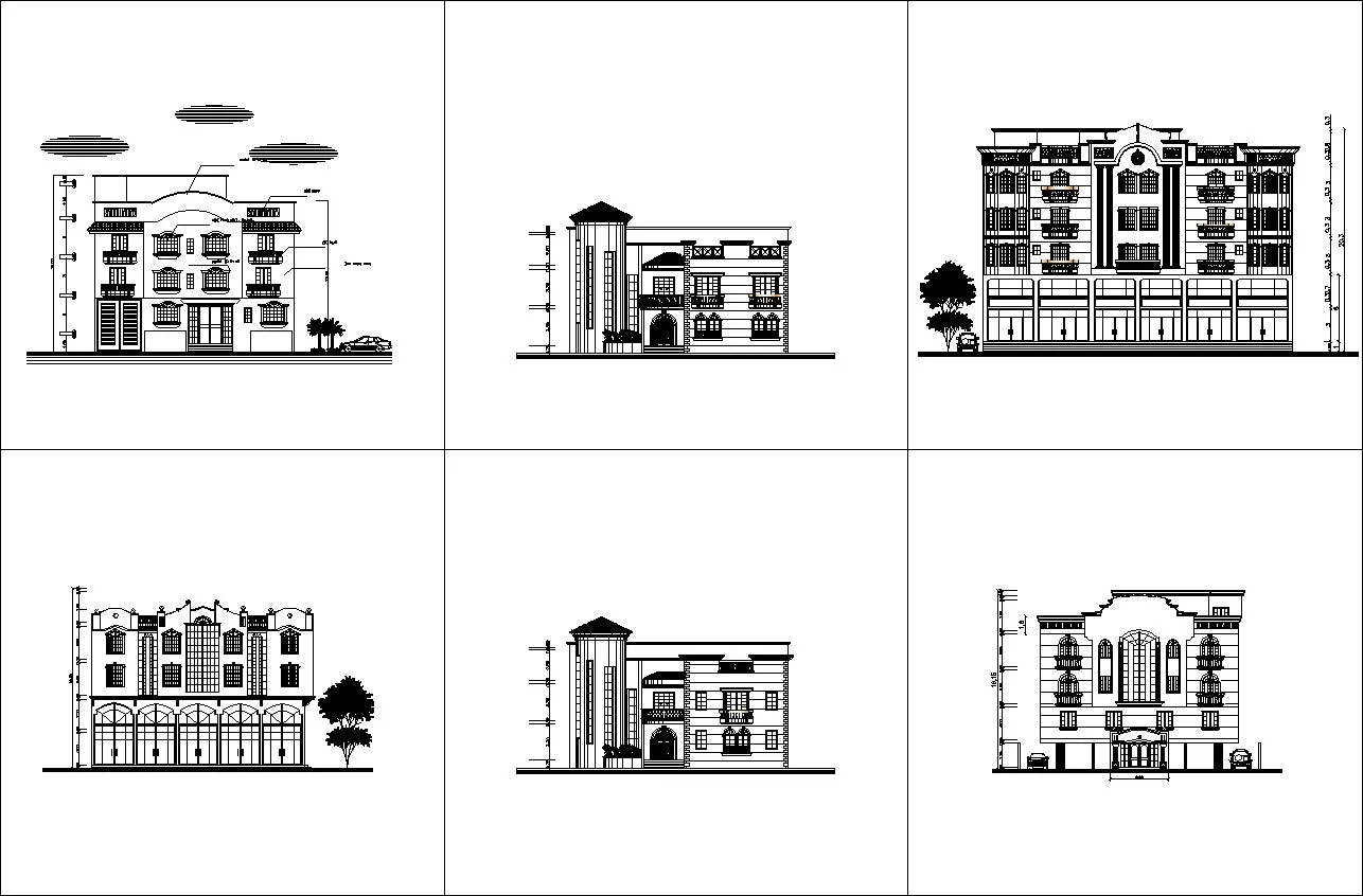 ★【Over 170  Architecture Elevation,Building elevation CAD Design,Details,Elevation Collection】Facade design, building facade, home facade, building facade@Autocad Blocks,Drawings,CAD Details,Elevation