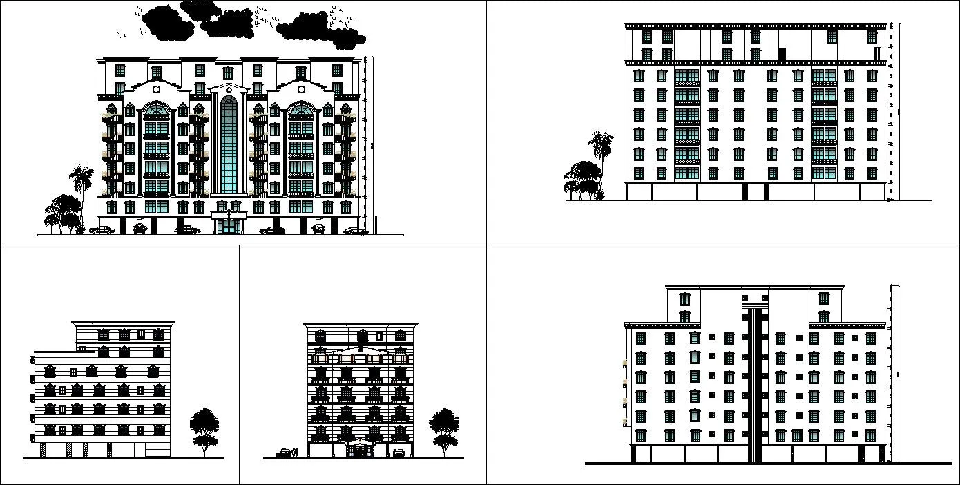 ★【Over 170  Architecture Elevation,Building elevation CAD Design,Details,Elevation Collection】Facade design, building facade, home facade, building facade@Autocad Blocks,Drawings,CAD Details,Elevation
