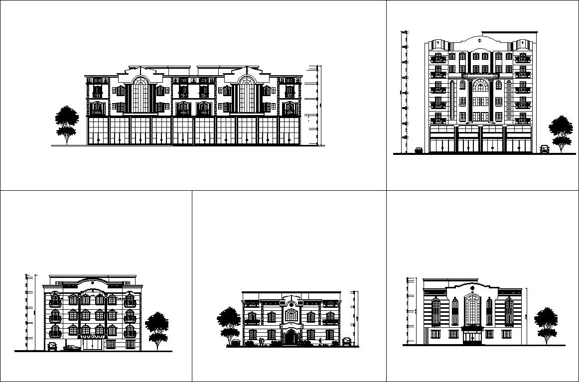 ★【Over 170  Architecture Elevation,Building elevation CAD Design,Details,Elevation Collection】Facade design, building facade, home facade, building facade@Autocad Blocks,Drawings,CAD Details,Elevation