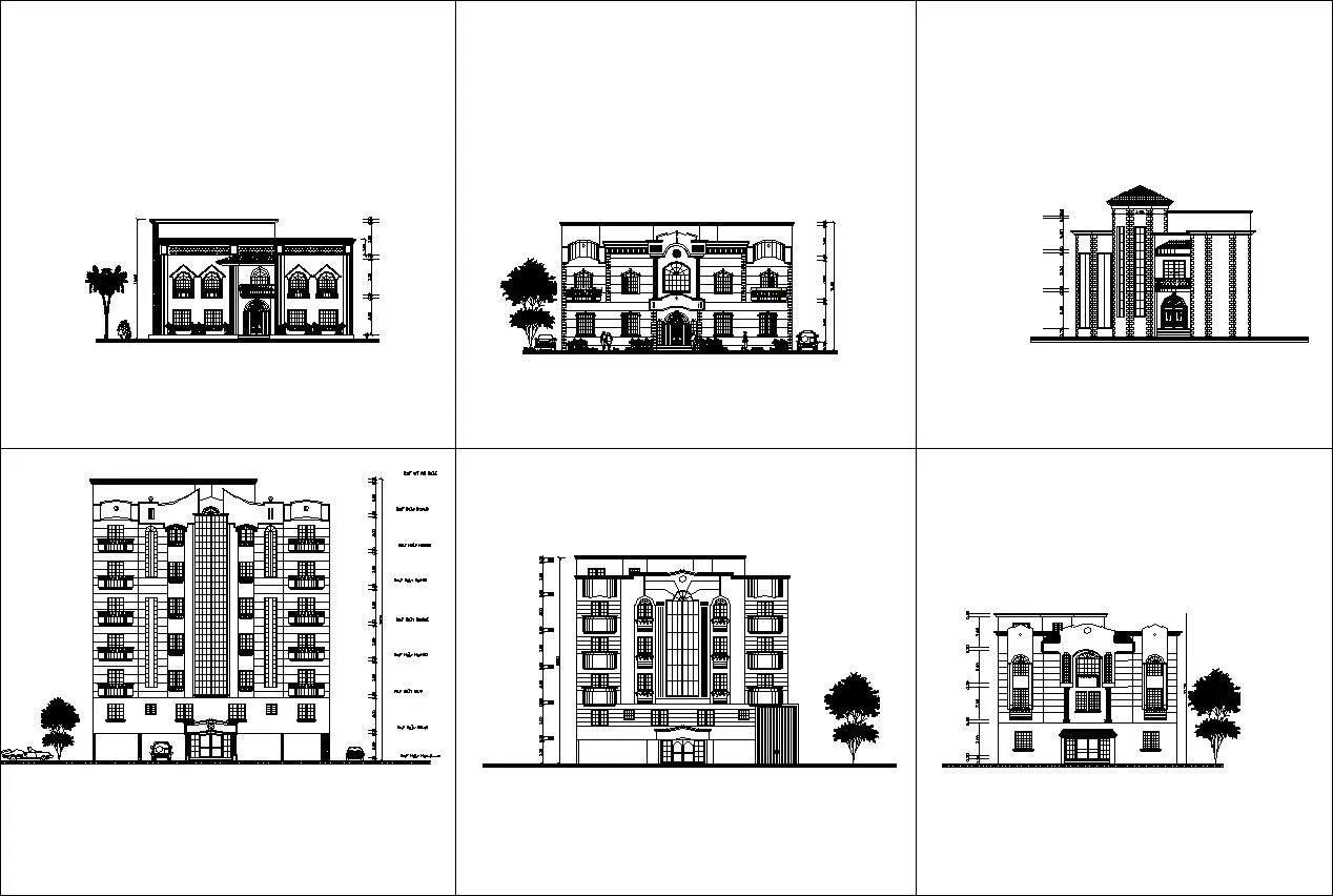 ★【Over 170  Architecture Elevation,Building elevation CAD Design,Details,Elevation Collection】Facade design, building facade, home facade, building facade@Autocad Blocks,Drawings,CAD Details,Elevation