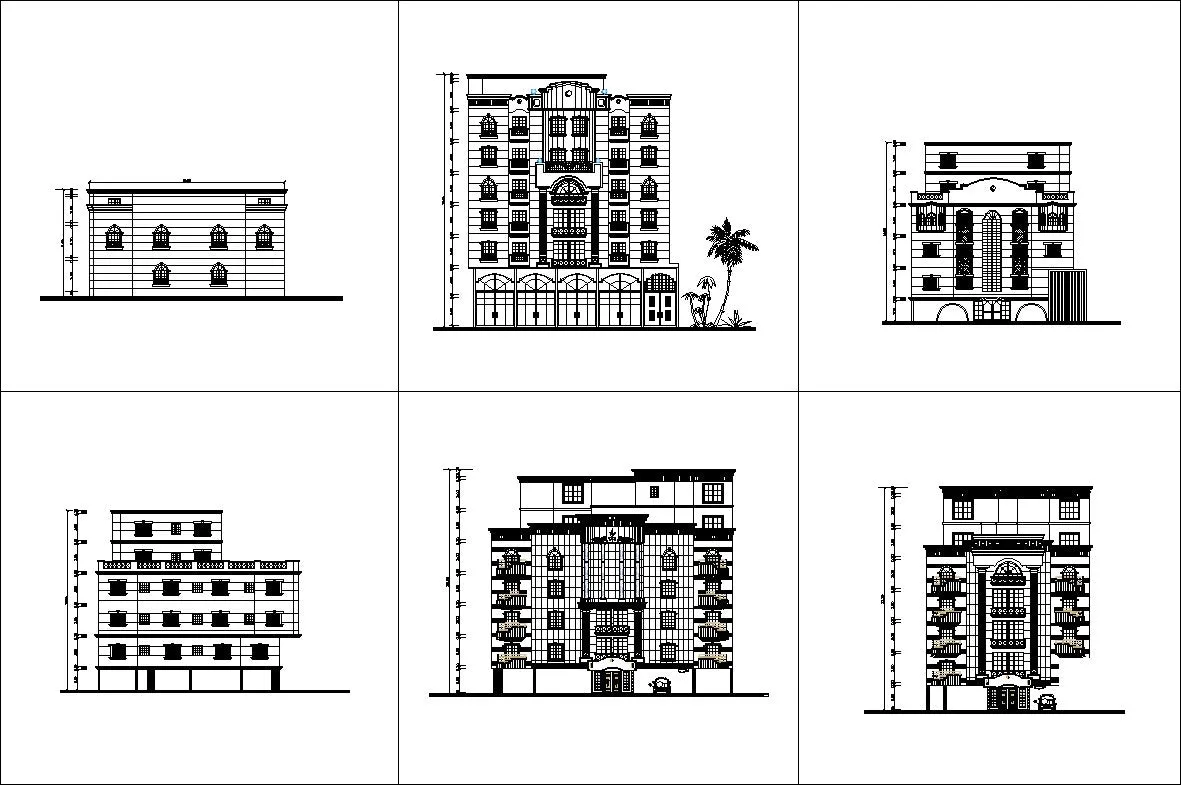 ★【Over 170  Architecture Elevation,Building elevation CAD Design,Details,Elevation Collection】Facade design, building facade, home facade, building facade@Autocad Blocks,Drawings,CAD Details,Elevation