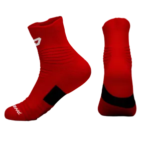 Quantum Knit Lite Quarter Performance Socks - Red