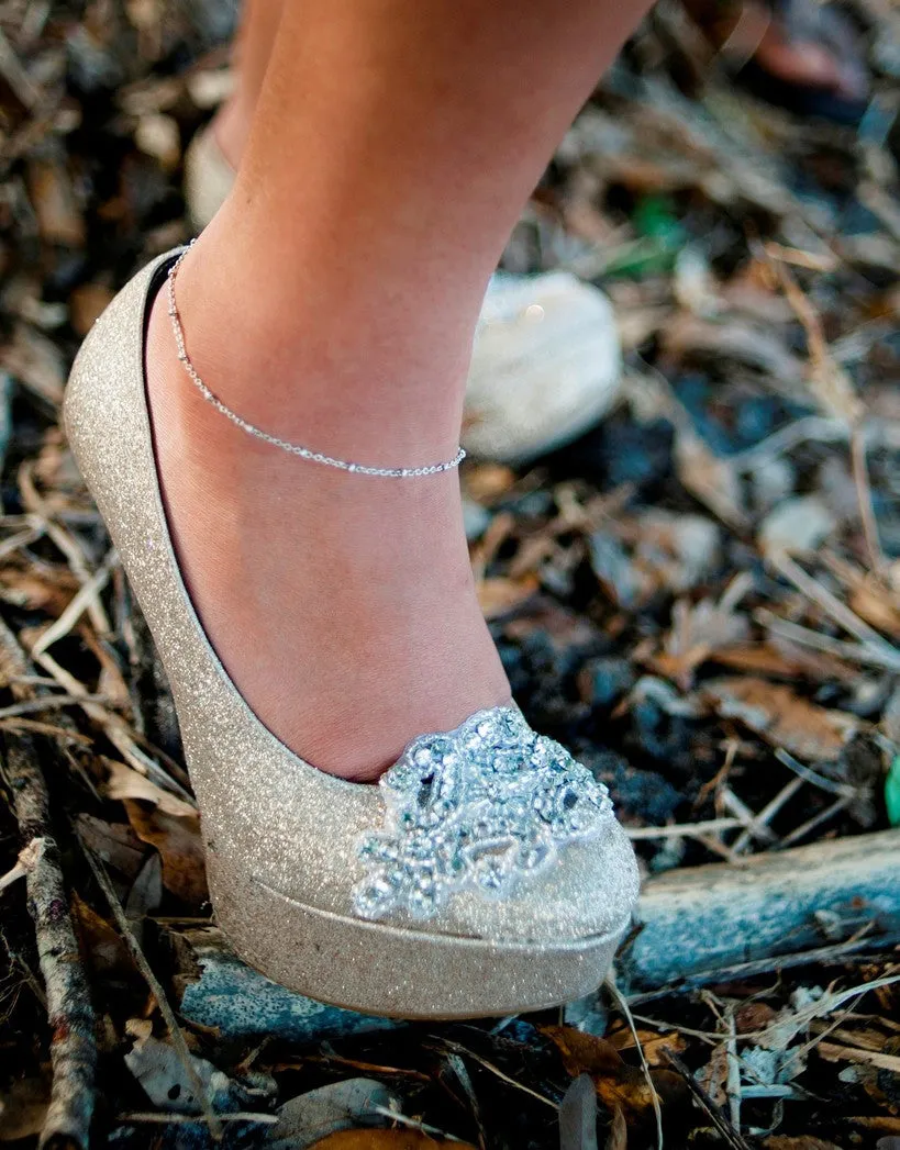 rhinestone bridal shoe clips - Oriane