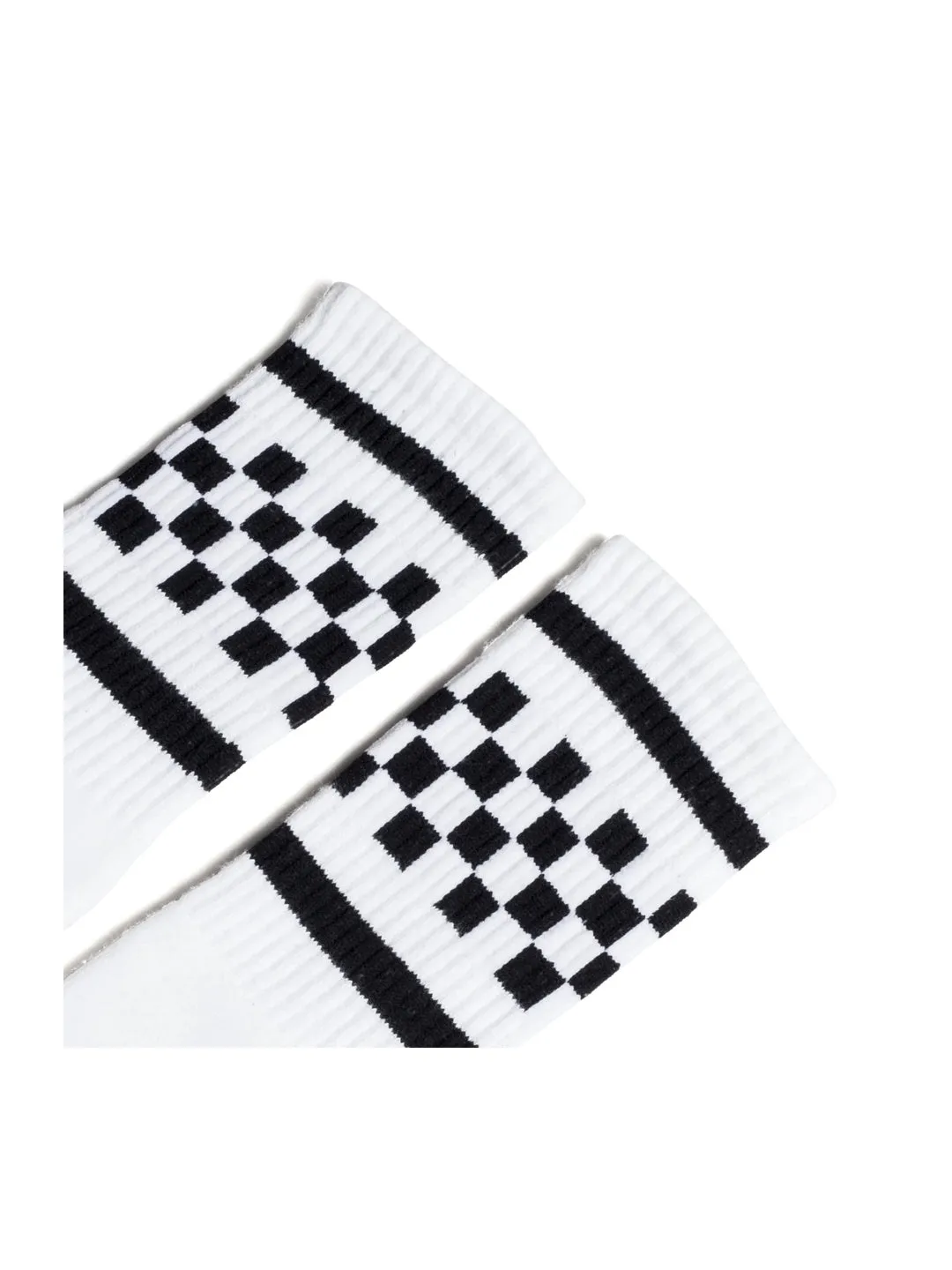 White Checkered Socks
