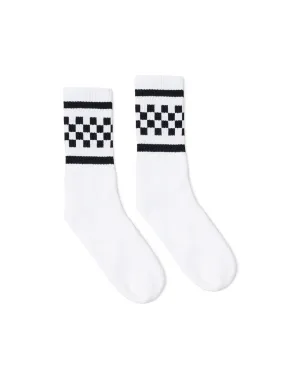 White Checkered Socks
